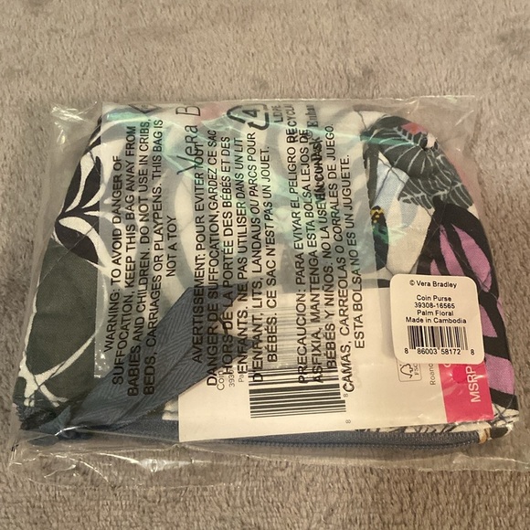 🩷VERA BRADLEY🩷Coin Purse in Palm Floral/NWT - Picture 5 of 6